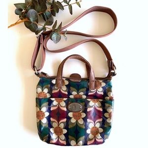 Fossil Key Per Coated Mod Print Crossbody Bag